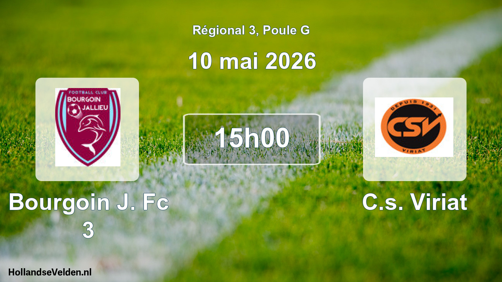 Geplande wedstrijd: Bourgoin J. Fc 3 - C.s. Viriat (10 mai 2026)