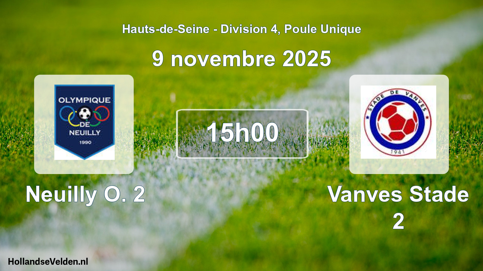 Scheduled Match: Neuilly O. 2 - Vanves Stade 2 (9 November 2025)