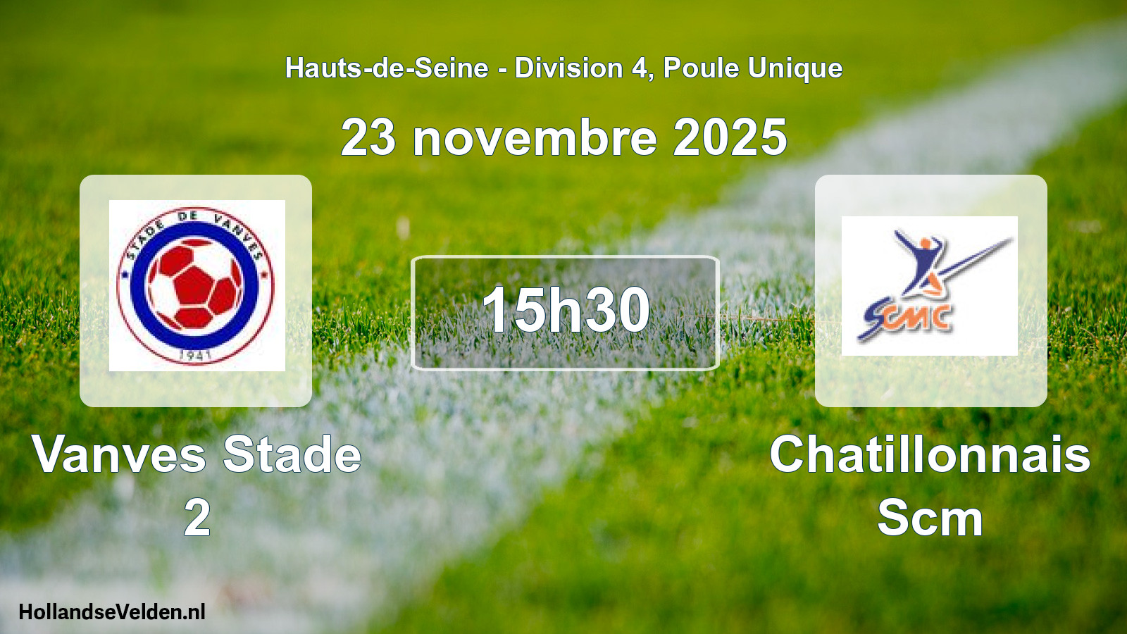 Scheduled Match: Vanves Stade 2 - Chatillonnais Scm (23 November 2025)