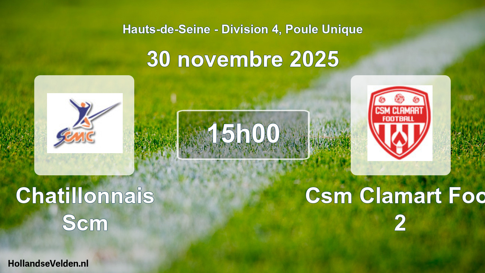 Geplande wedstrijd: Chatillonnais Scm - Csm Clamart Foot 2 (30 november 2025)