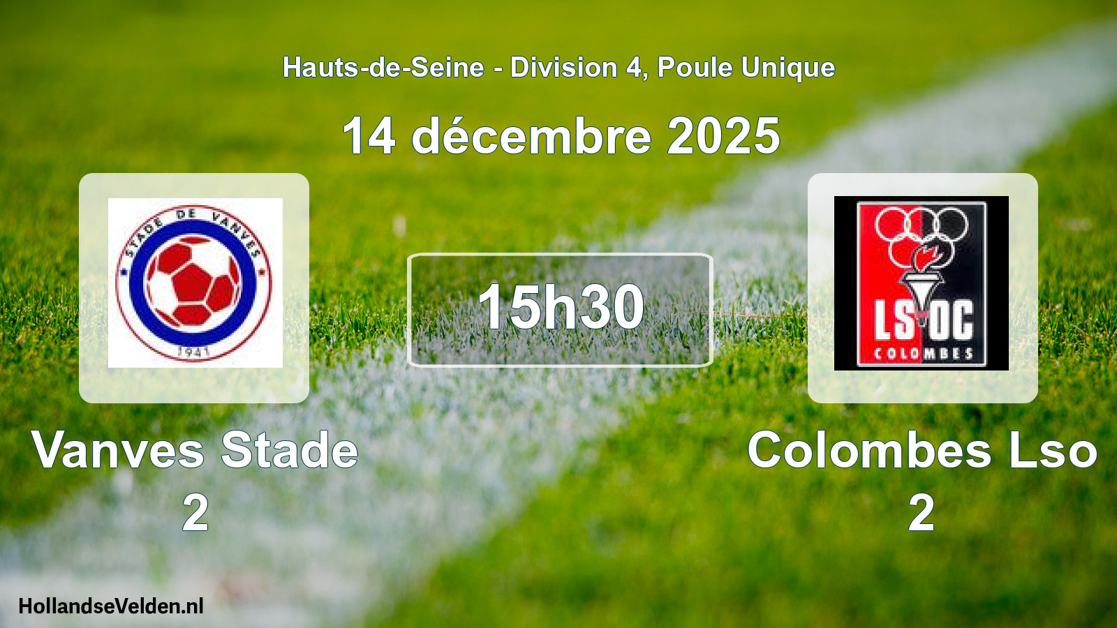 Scheduled Match: Vanves Stade 2 - Colombes Lso 2 (14 December 2025)
