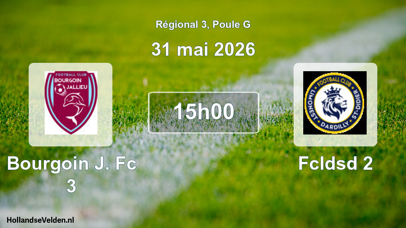 Geplande wedstrijd: Bourgoin J. Fc 3 - Fcldsd 2 (31 mei 2026)
