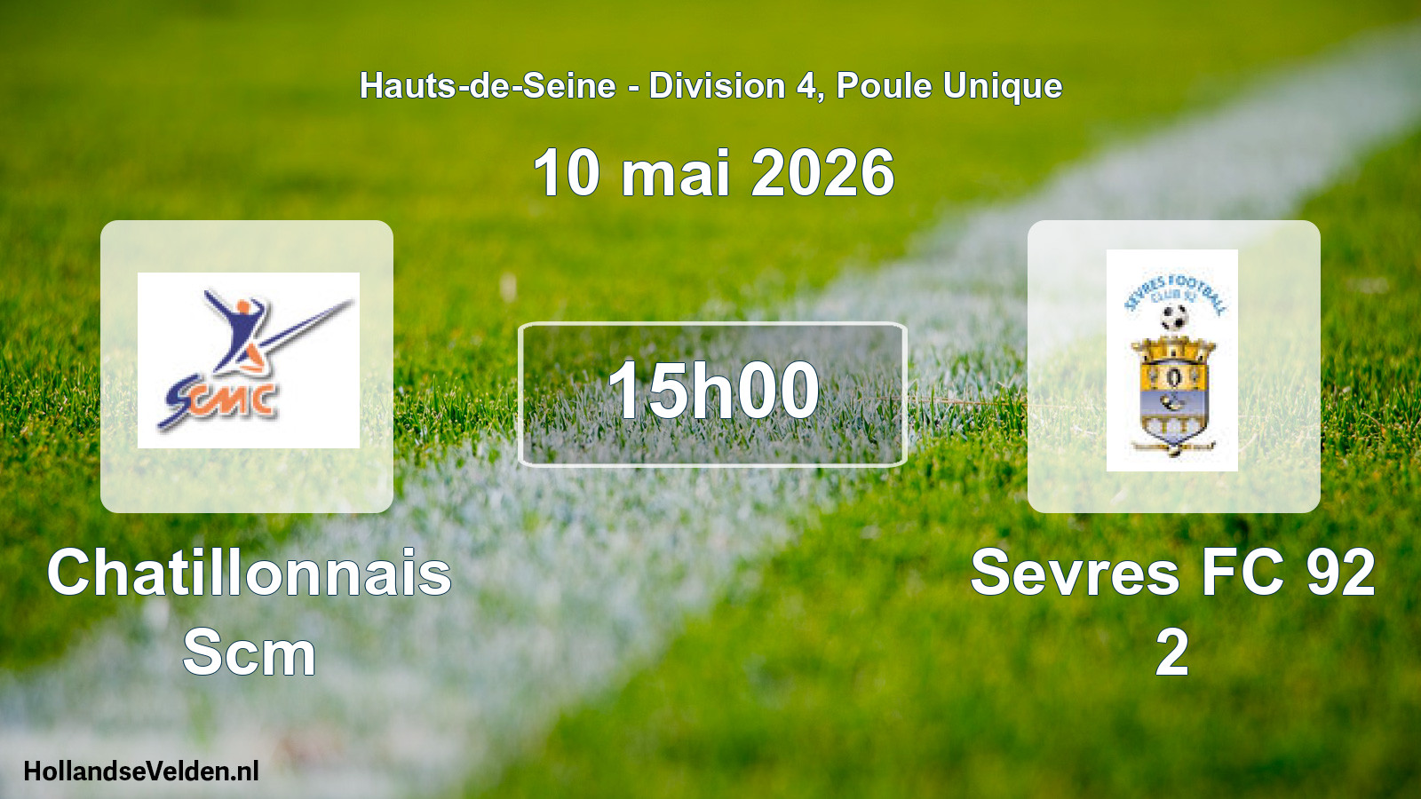 Geplande wedstrijd: Chatillonnais Scm - Sevres FC 92 2 (10 mei 2026)