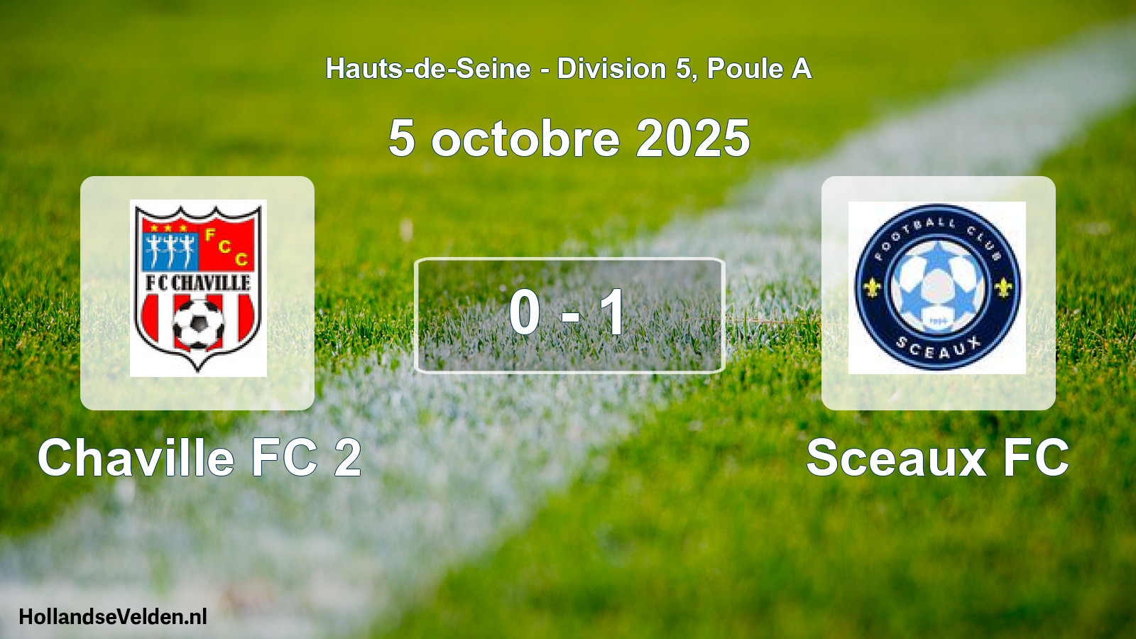 Match joué: Chaville FC 2 - Sceaux FC 0 - 1 (5 octobre 2025)