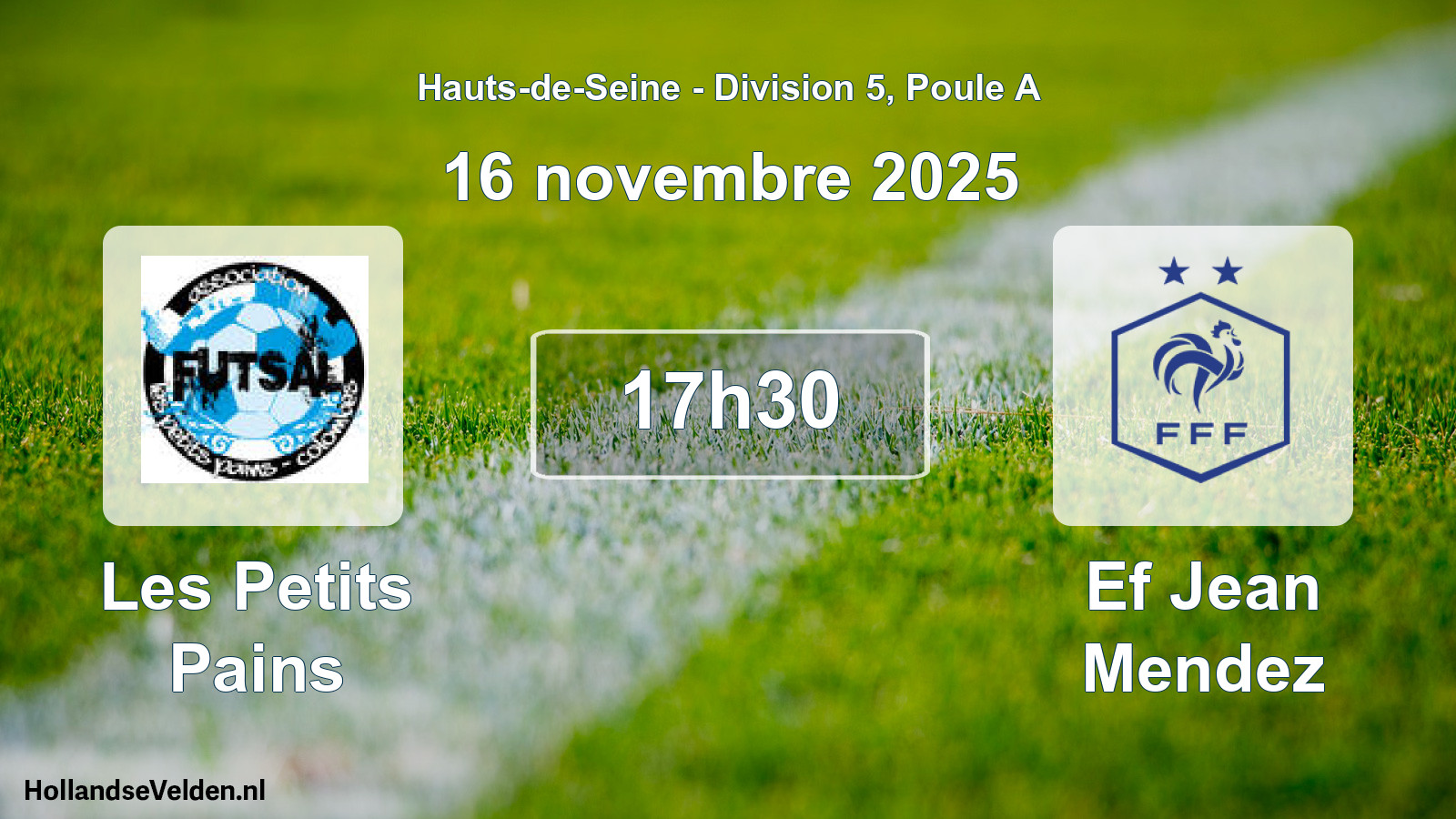 Match programmé: Les Petits Pains - Ef Jean Mendez (16 novembre 2025)