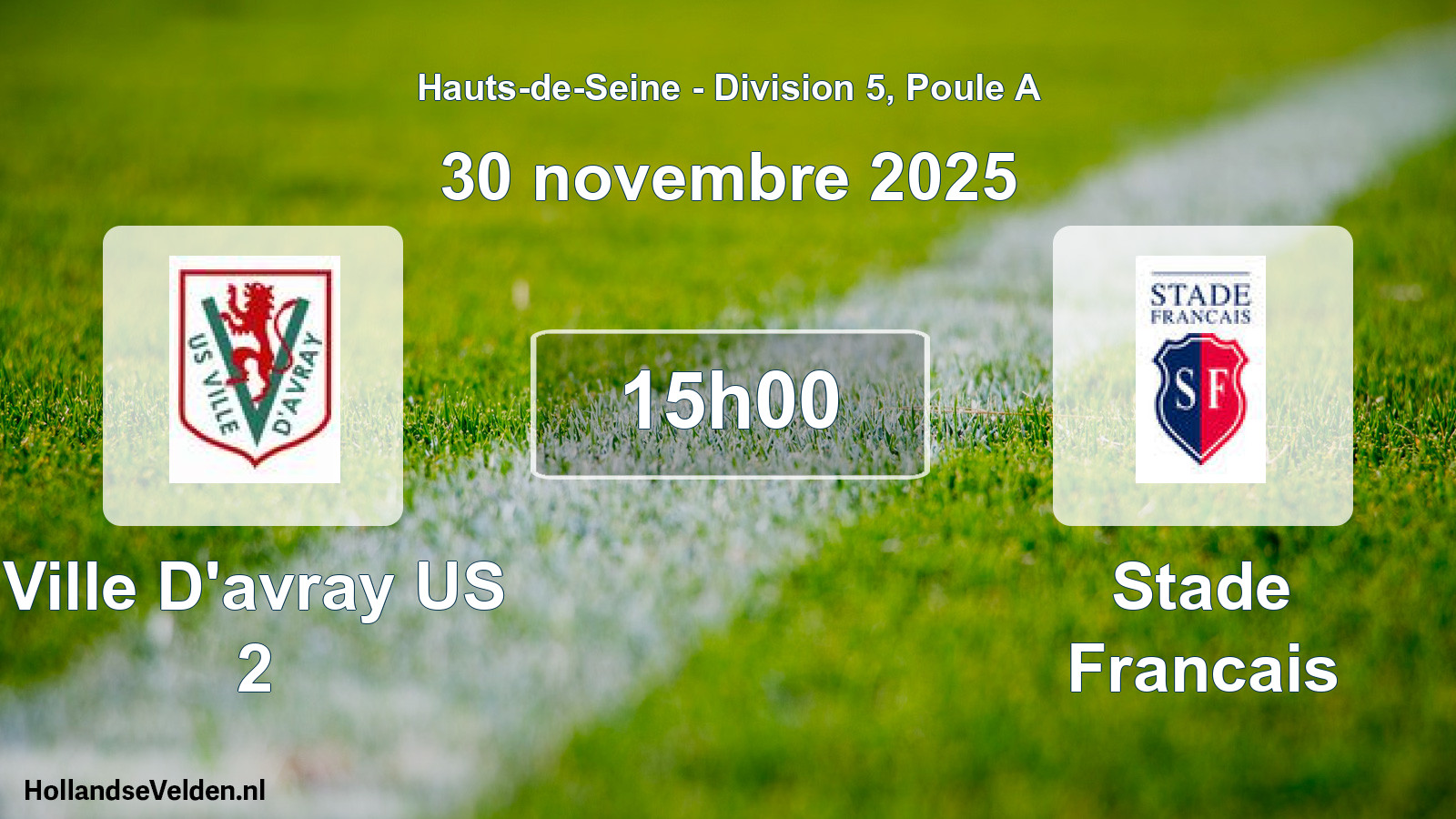 Scheduled Match: Ville D'avray US 2 - Stade Francais (30 November 2025)