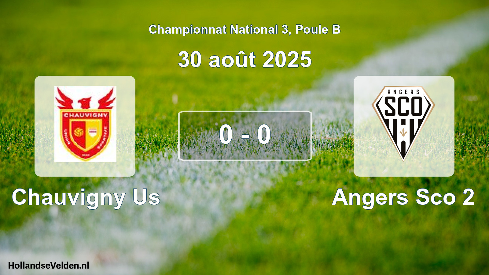 Gespeelde wedstrijd: Chauvigny Us - Angers Sco 2 0 - 0 (30 août 2025)