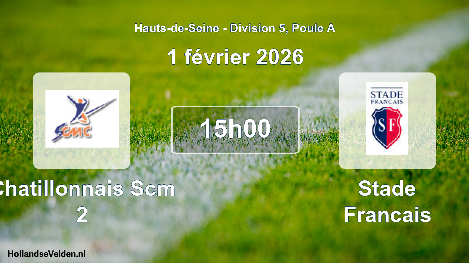 Geplande wedstrijd: Chatillonnais Scm 2 - Stade Francais (1 februari 2026)