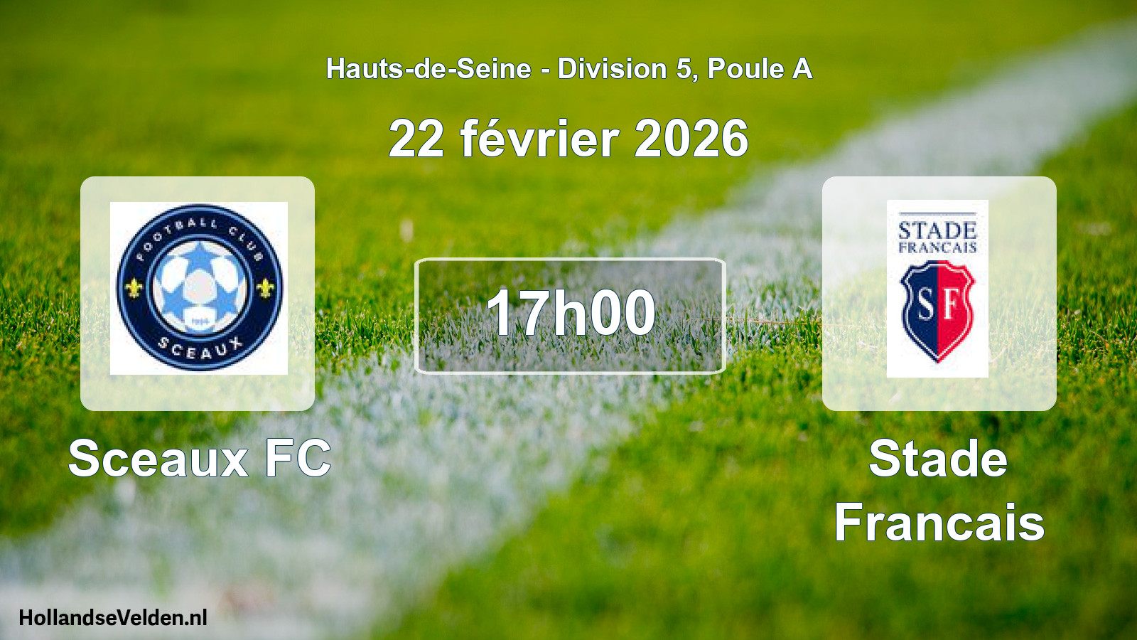 Match programmé: Sceaux FC - Stade Francais (22 février 2026)