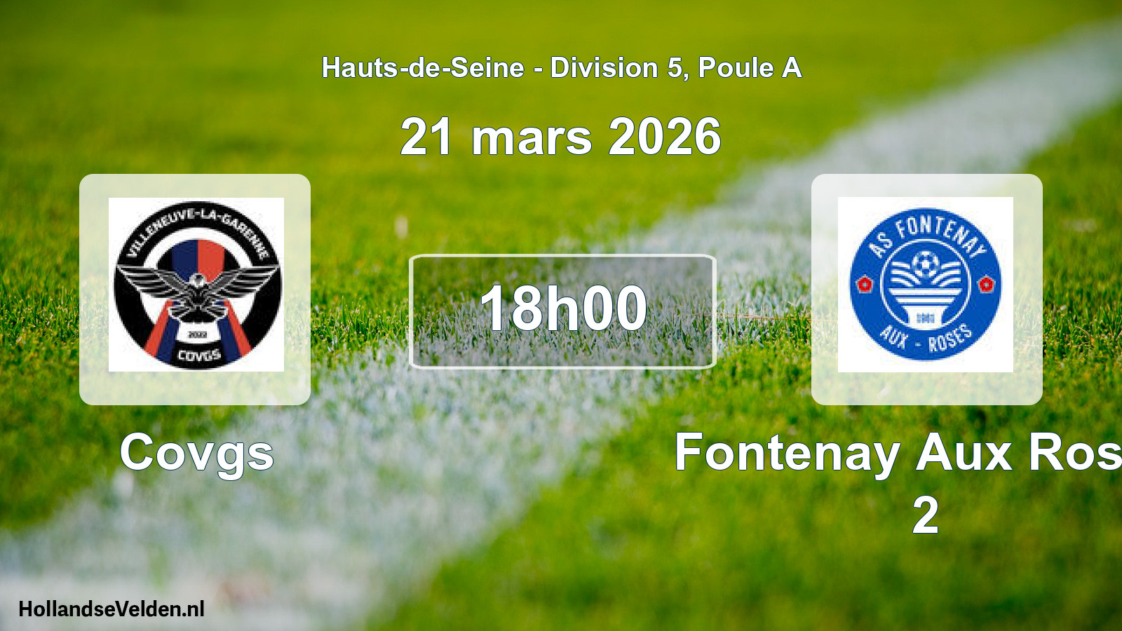 Match programmé: Covgs - Fontenay Aux Roses 2 (21 mars 2026)