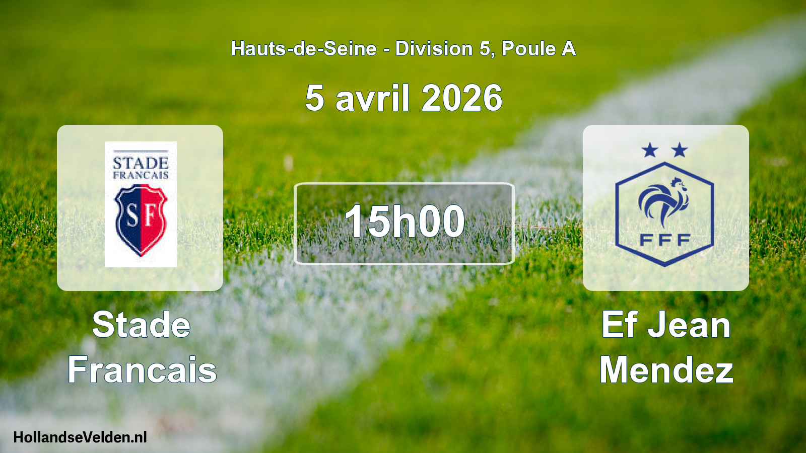 Scheduled Match: Stade Francais - Ef Jean Mendez (5 April 2026)
