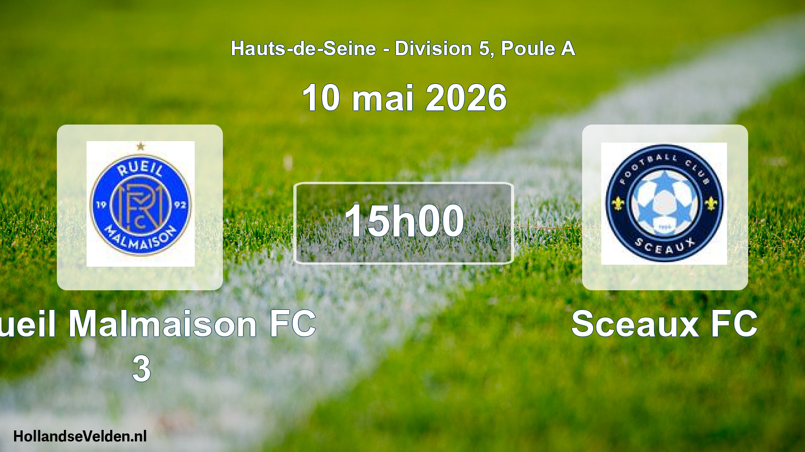 Geplande wedstrijd: Rueil Malmaison FC 3 - Sceaux FC (10 mei 2026)