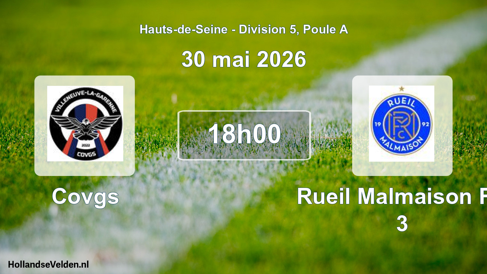Geplande wedstrijd: Covgs - Rueil Malmaison FC 3 (30 mei 2026)