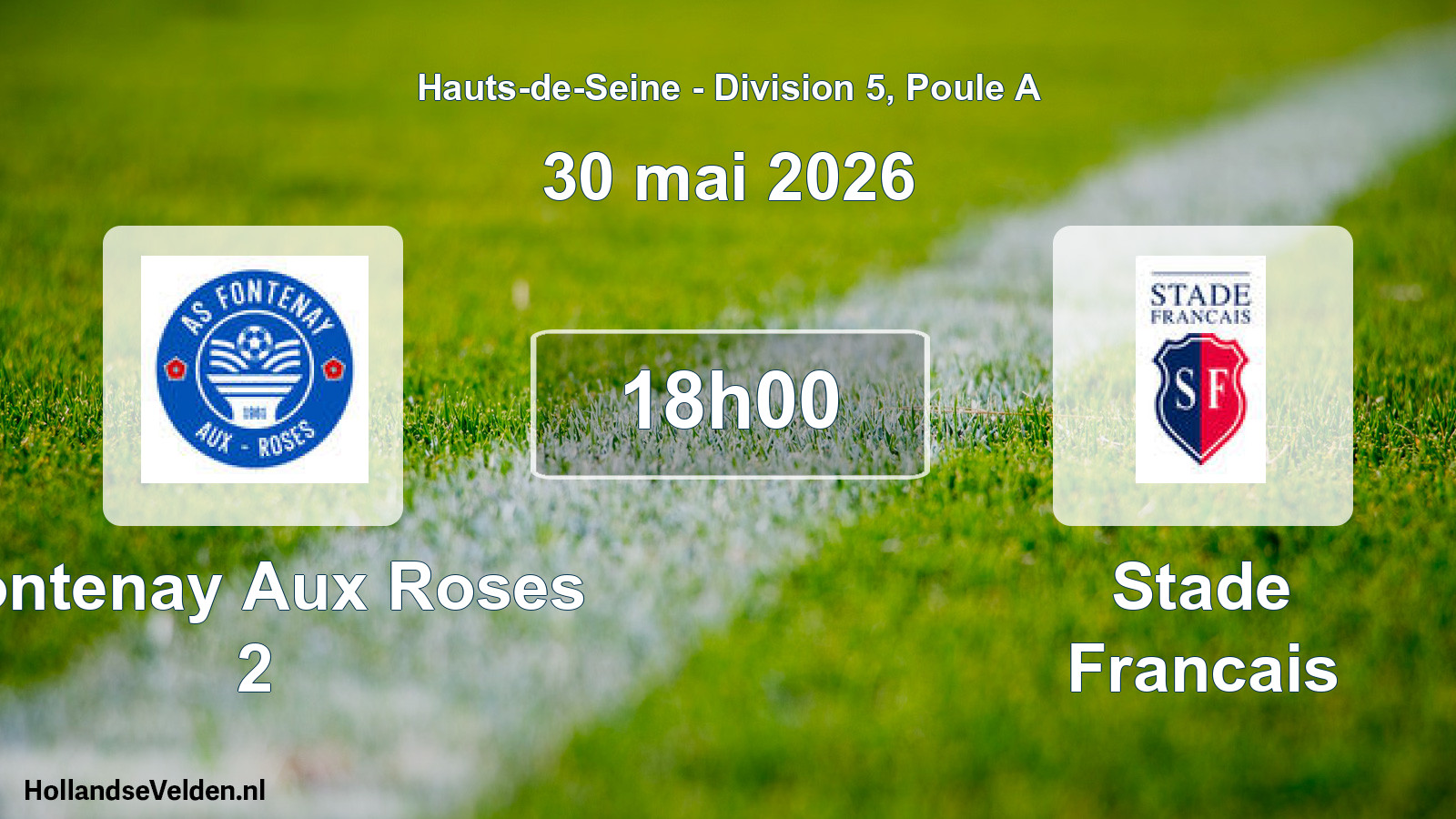 Match programmé: Fontenay Aux Roses 2 - Stade Francais (30 mai 2026)