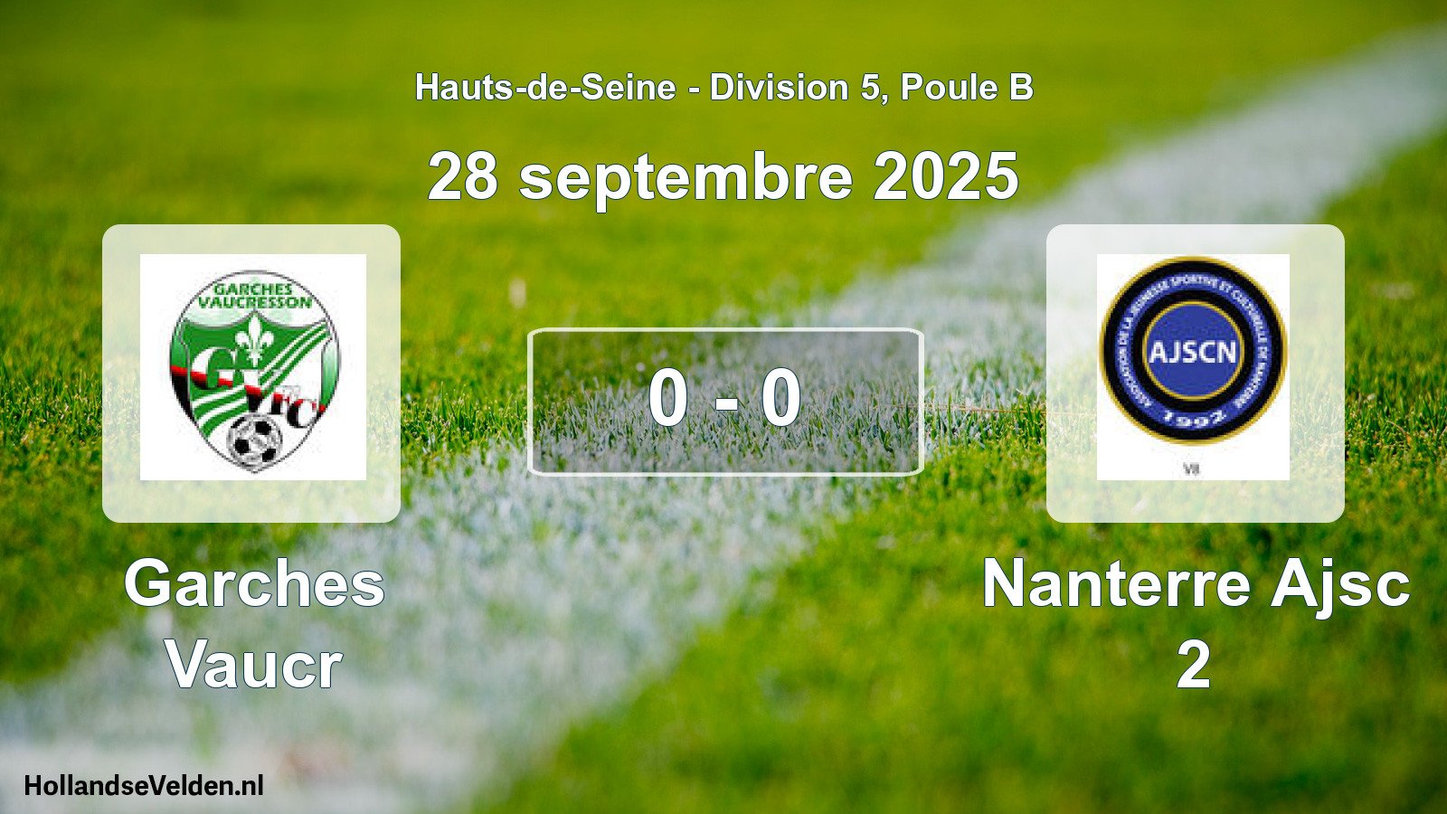 Gespeelde wedstrijd: Garches Vaucr - Nanterre Ajsc 2 0 - 0 (28 september 2025)