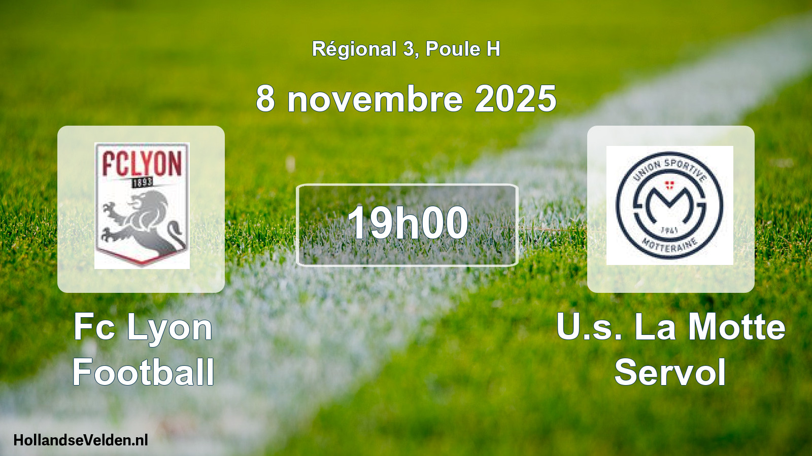 Scheduled Match: Fc Lyon Football - U.s. La Motte Servol (8 November 2025)