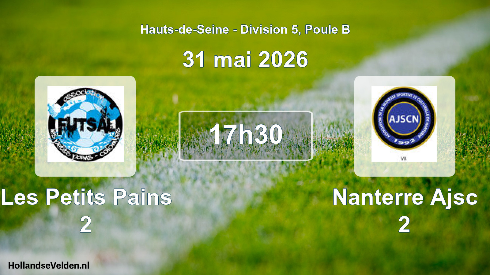 Match programmé: Les Petits Pains 2 - Nanterre Ajsc 2 (31 mai 2026)