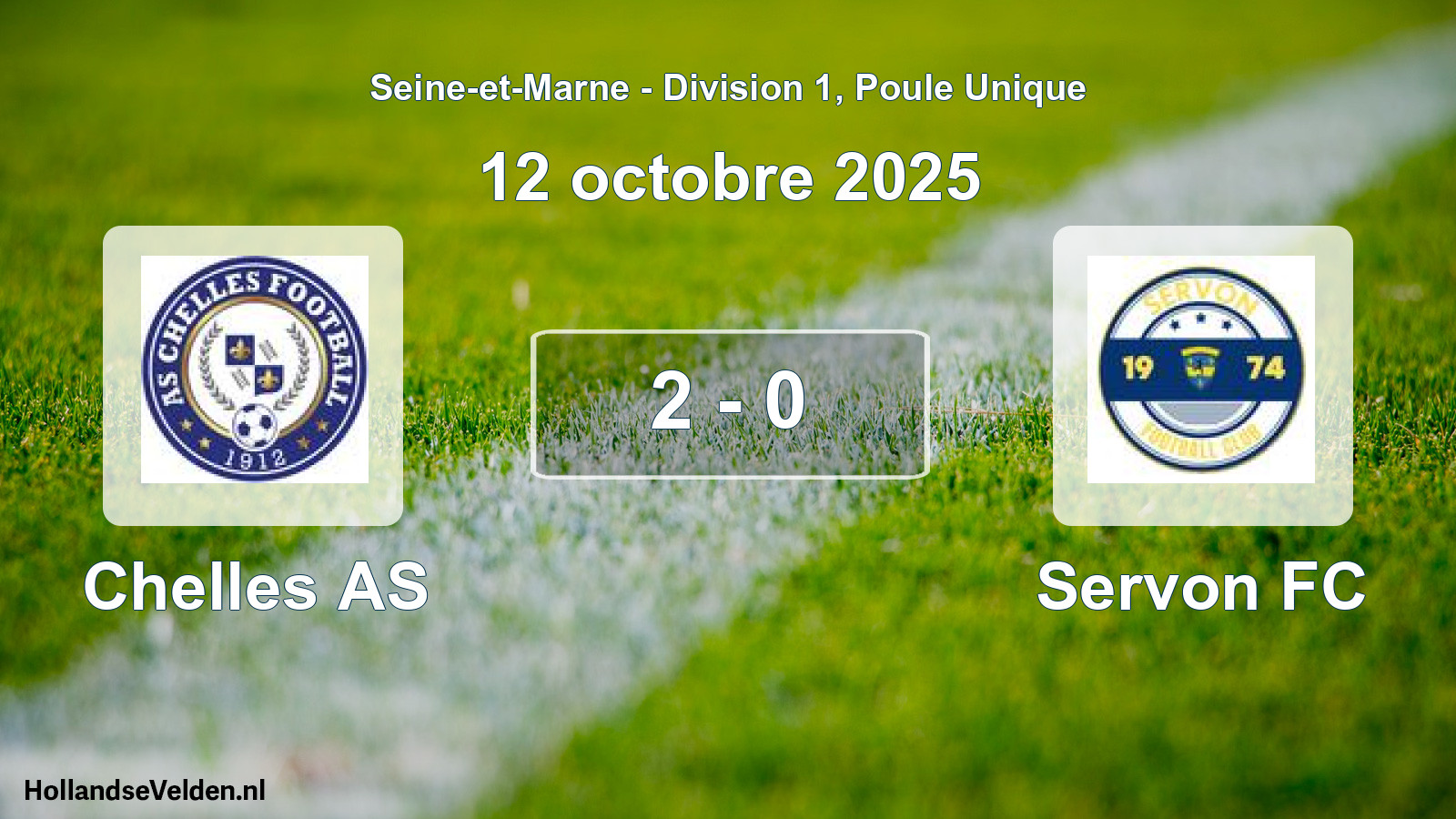 Match joué: Chelles AS - Servon FC 2 - 0 (12 octobre 2025)
