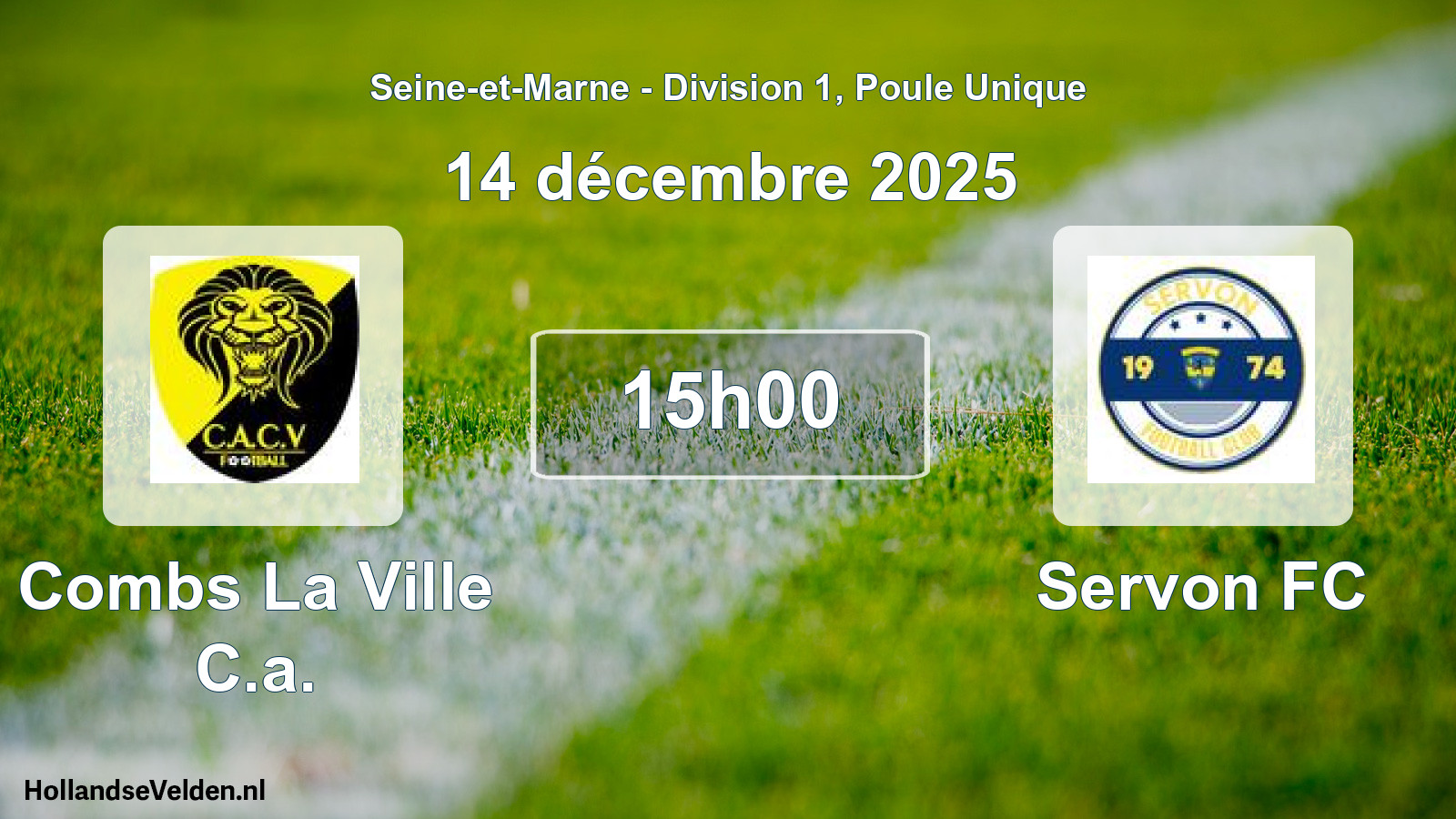 Geplande wedstrijd: Combs La Ville C.a. - Servon FC (14 december 2025)