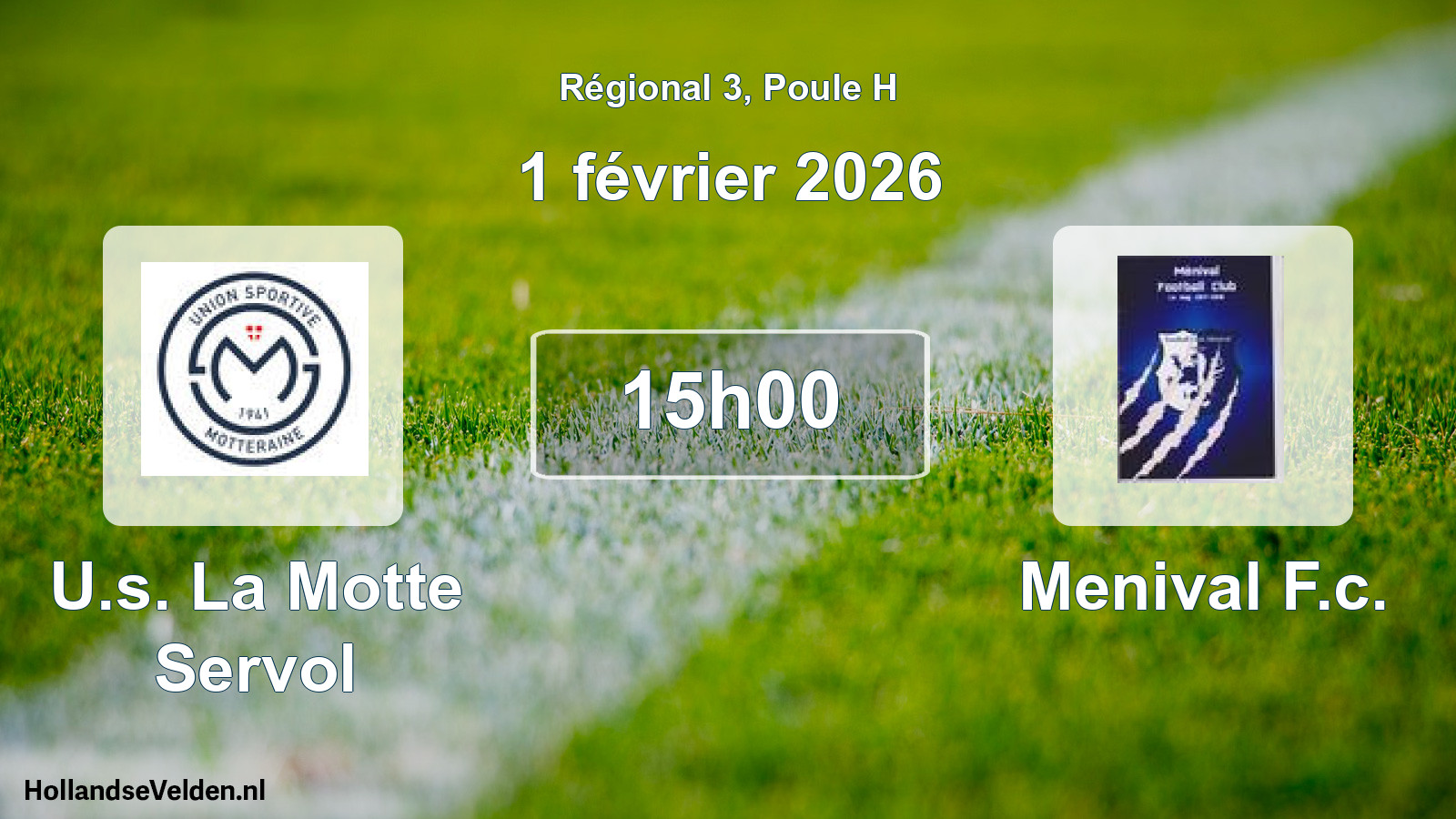 Scheduled Match: U.s. La Motte Servol - Menival F.c. (1 February 2026)