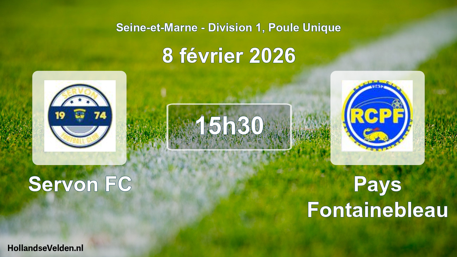 Scheduled Match: Servon FC - Pays Fontainebleau (8 February 2026)
