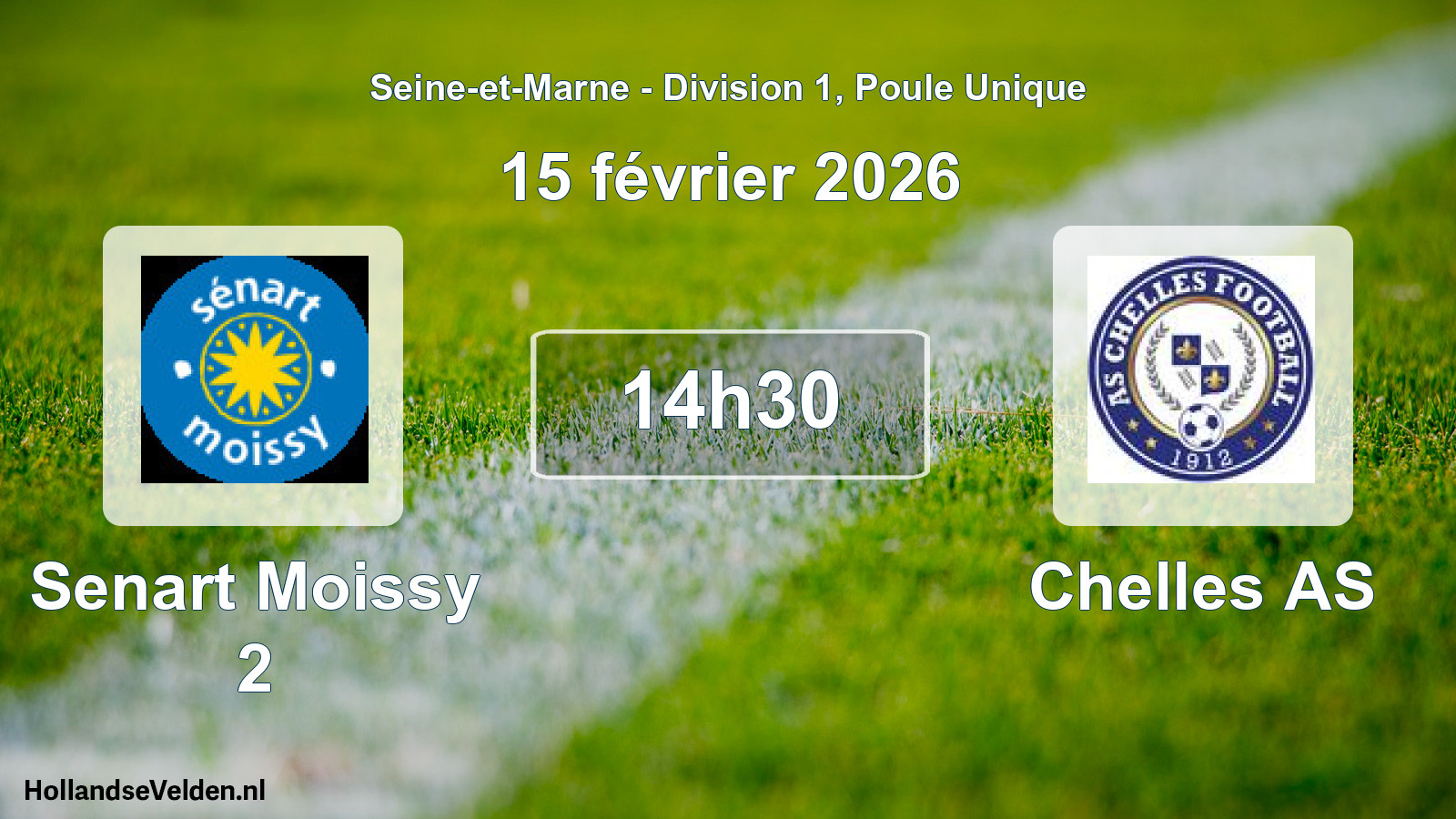 Match programmé: Senart Moissy 2 - Chelles AS (15 février 2026)
