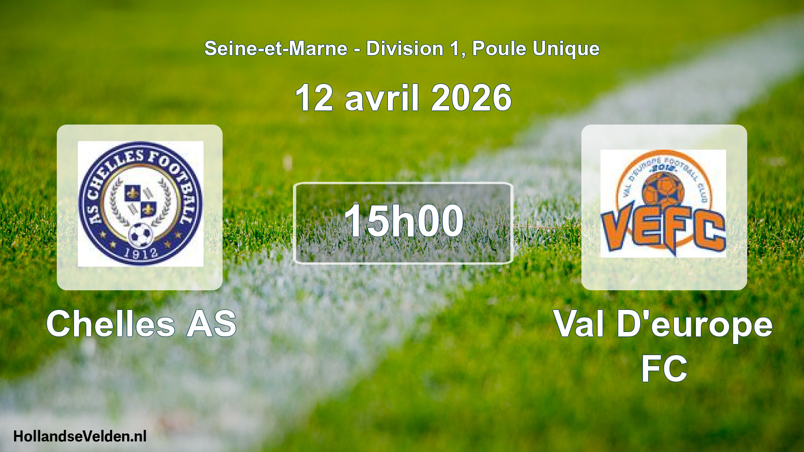 Scheduled Match: Chelles AS - Val D'europe FC (12 April 2026)