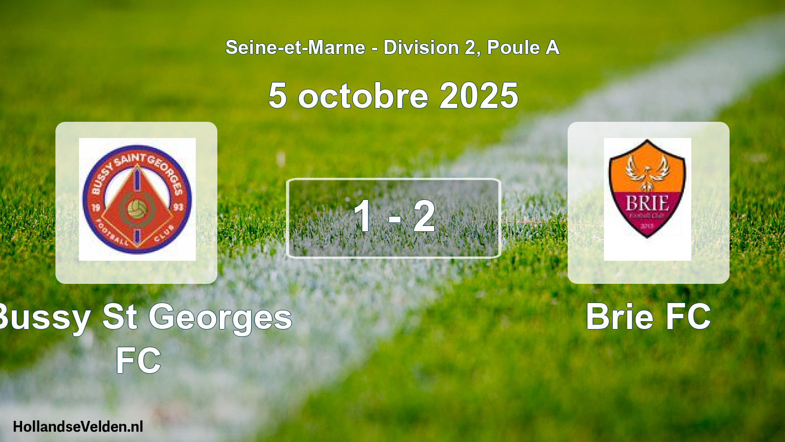 Total number of matches played: Bussy St Georges FC - Brie FC 1 - 2 (5 October 2025)