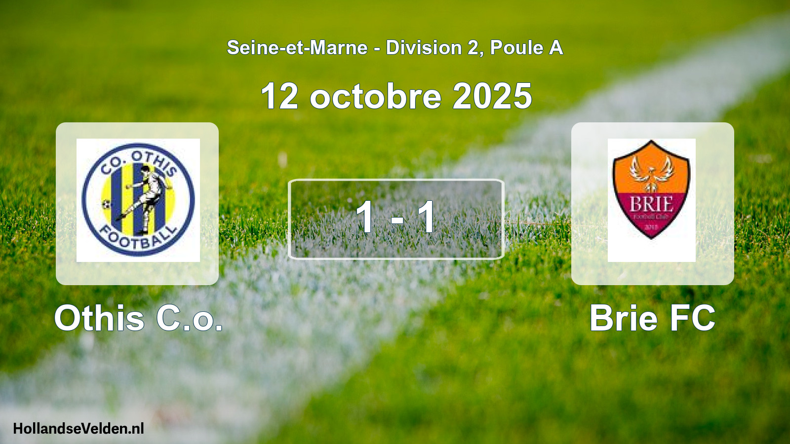 Match joué: Othis C.o. - Brie FC 1 - 1 (12 octobre 2025)