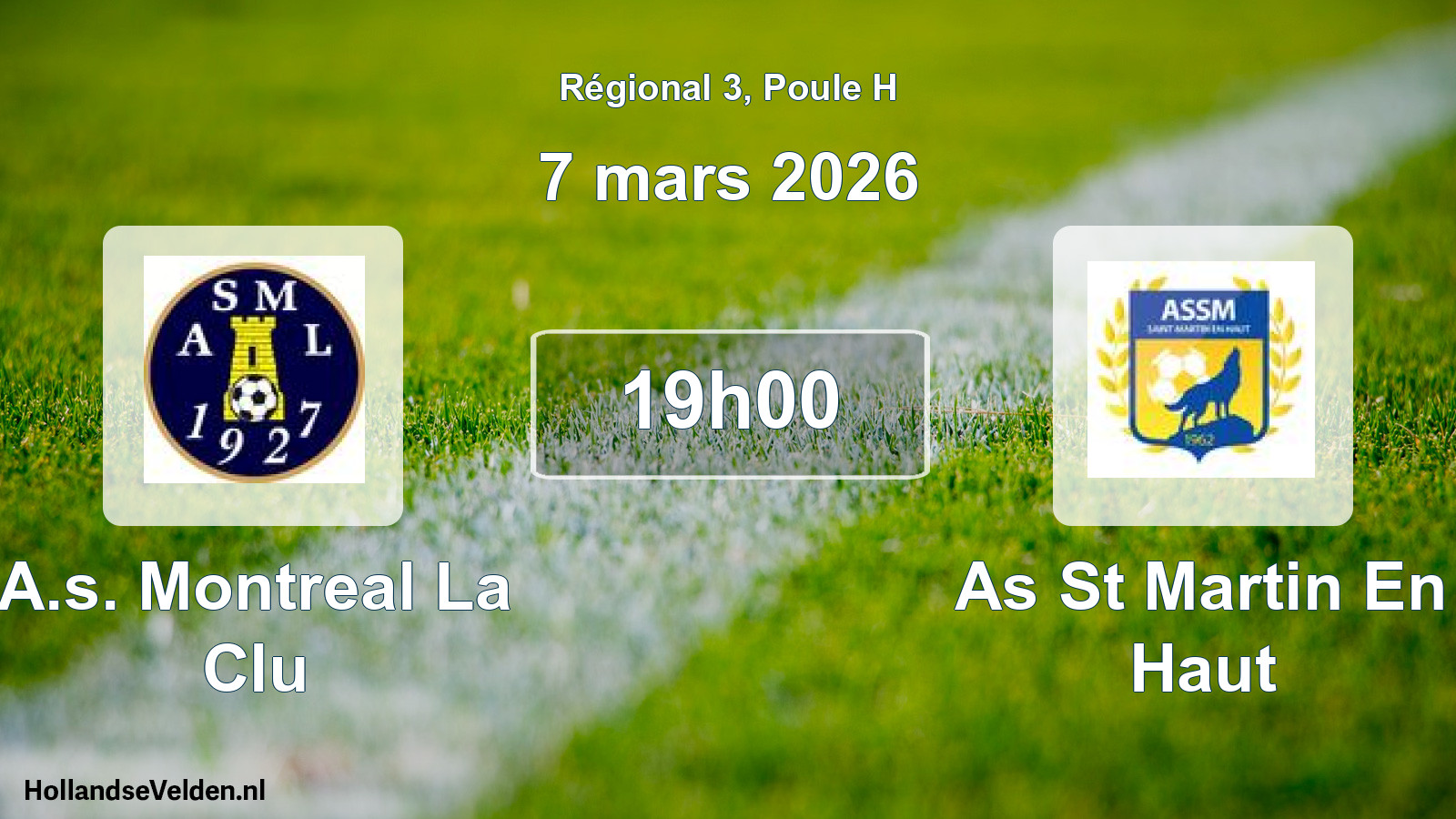 Scheduled Match: A.s. Montreal La Clu - As St Martin En Haut (7 March 2026)