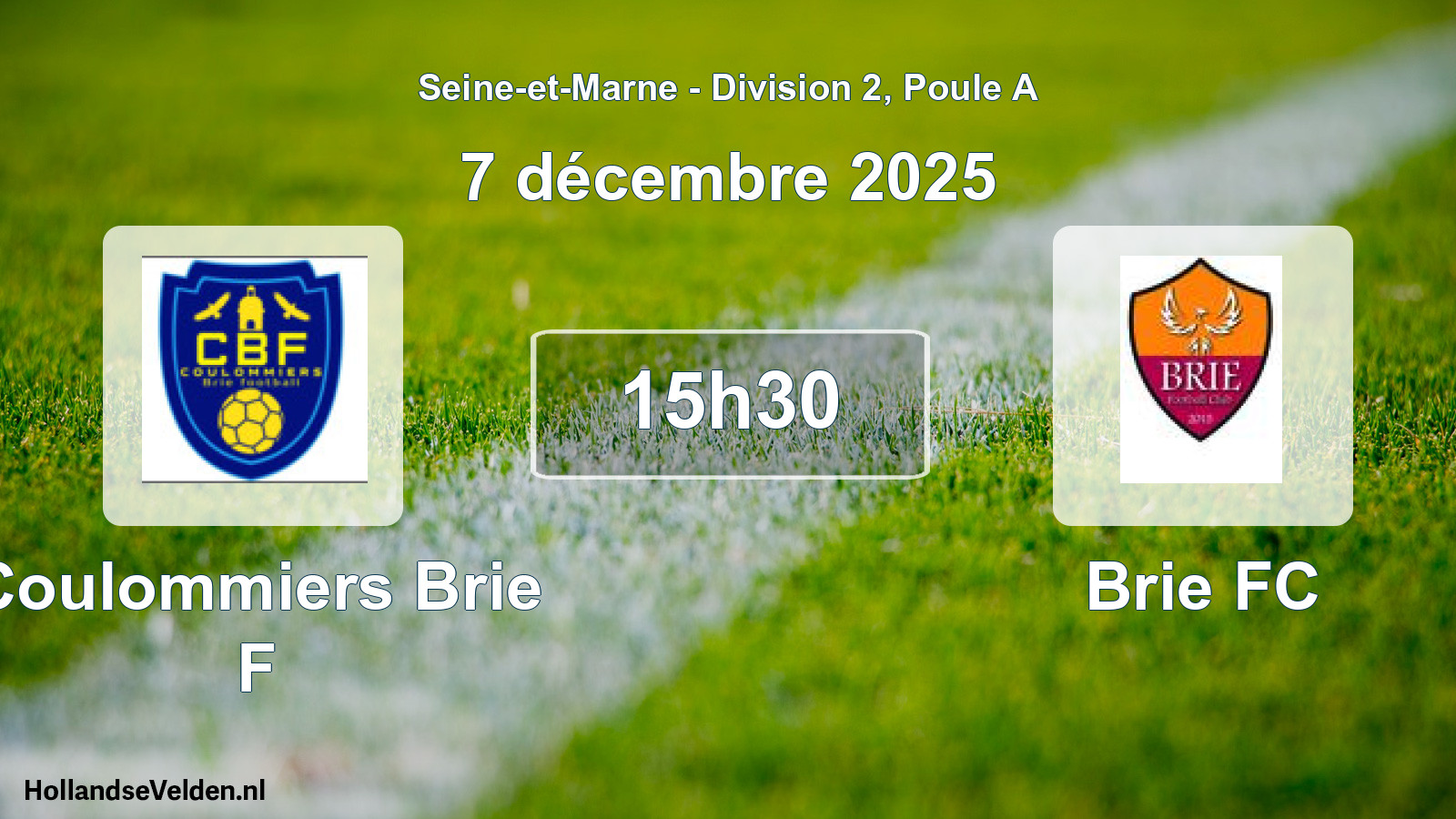 Match programmé: Coulommiers Brie F - Brie FC (7 décembre 2025)