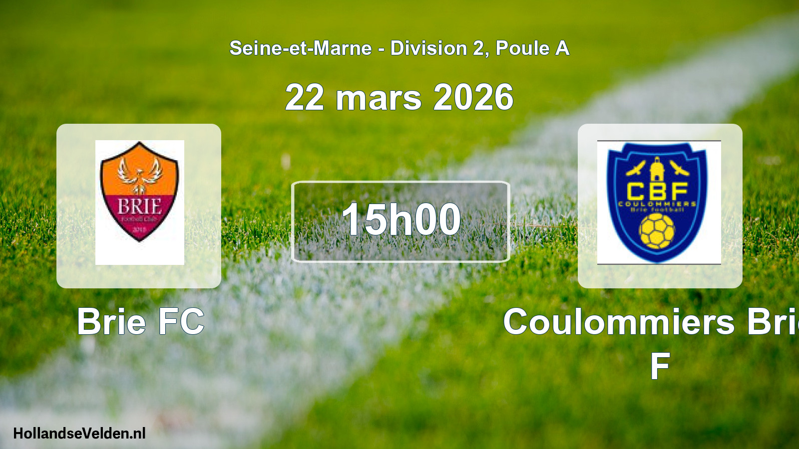 Scheduled Match: Brie FC - Coulommiers Brie F (22 March 2026)
