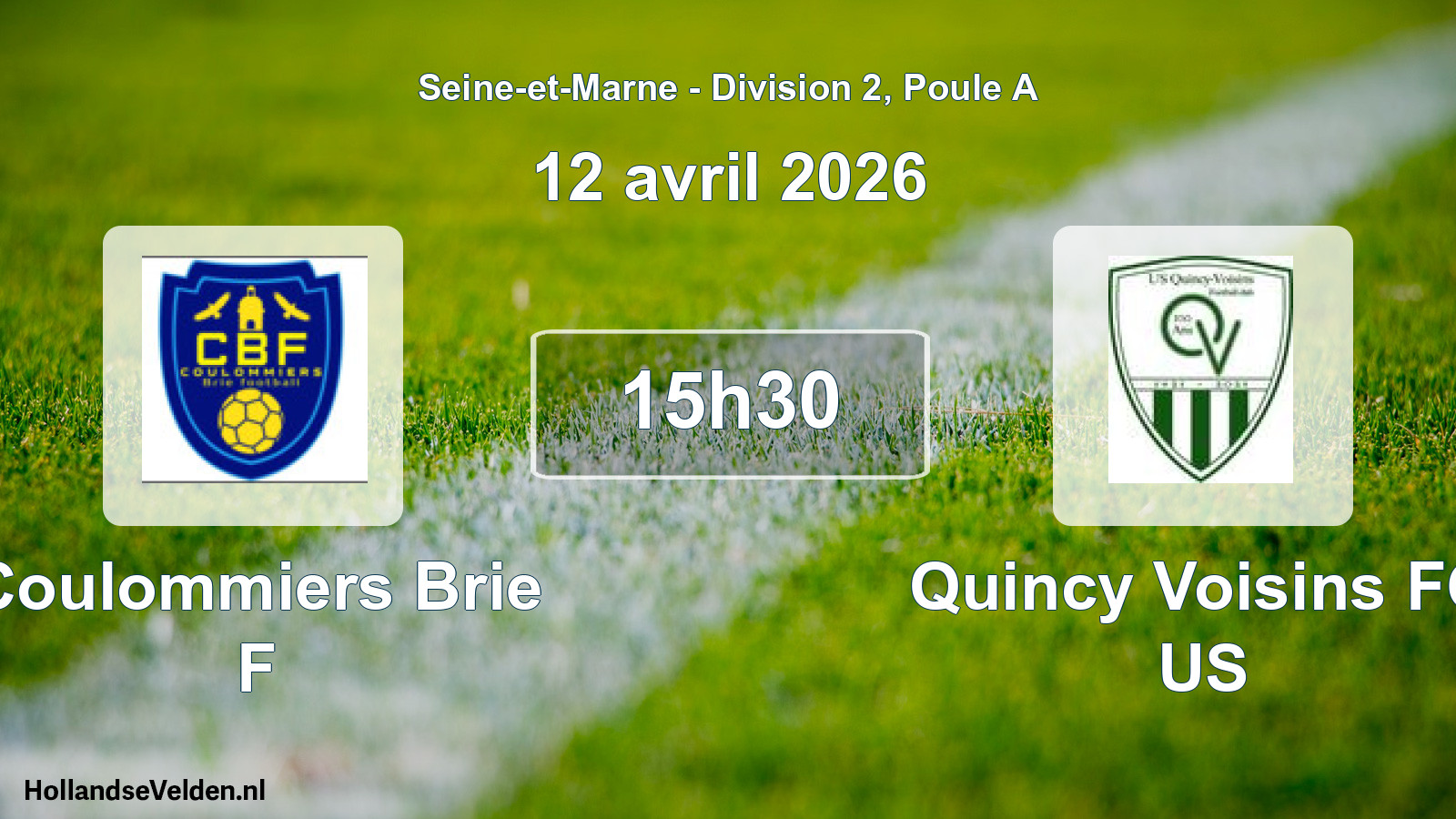 Scheduled Match: Coulommiers Brie F - Quincy Voisins FC US (12 April 2026)