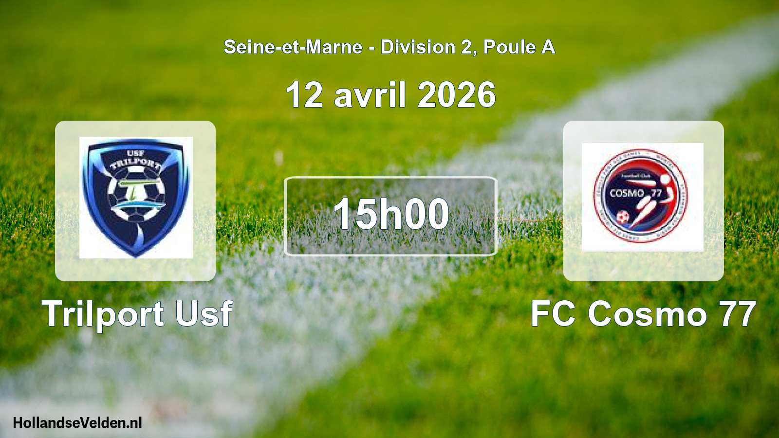 Match programmé: Trilport Usf - FC Cosmo 77 (12 avril 2026)