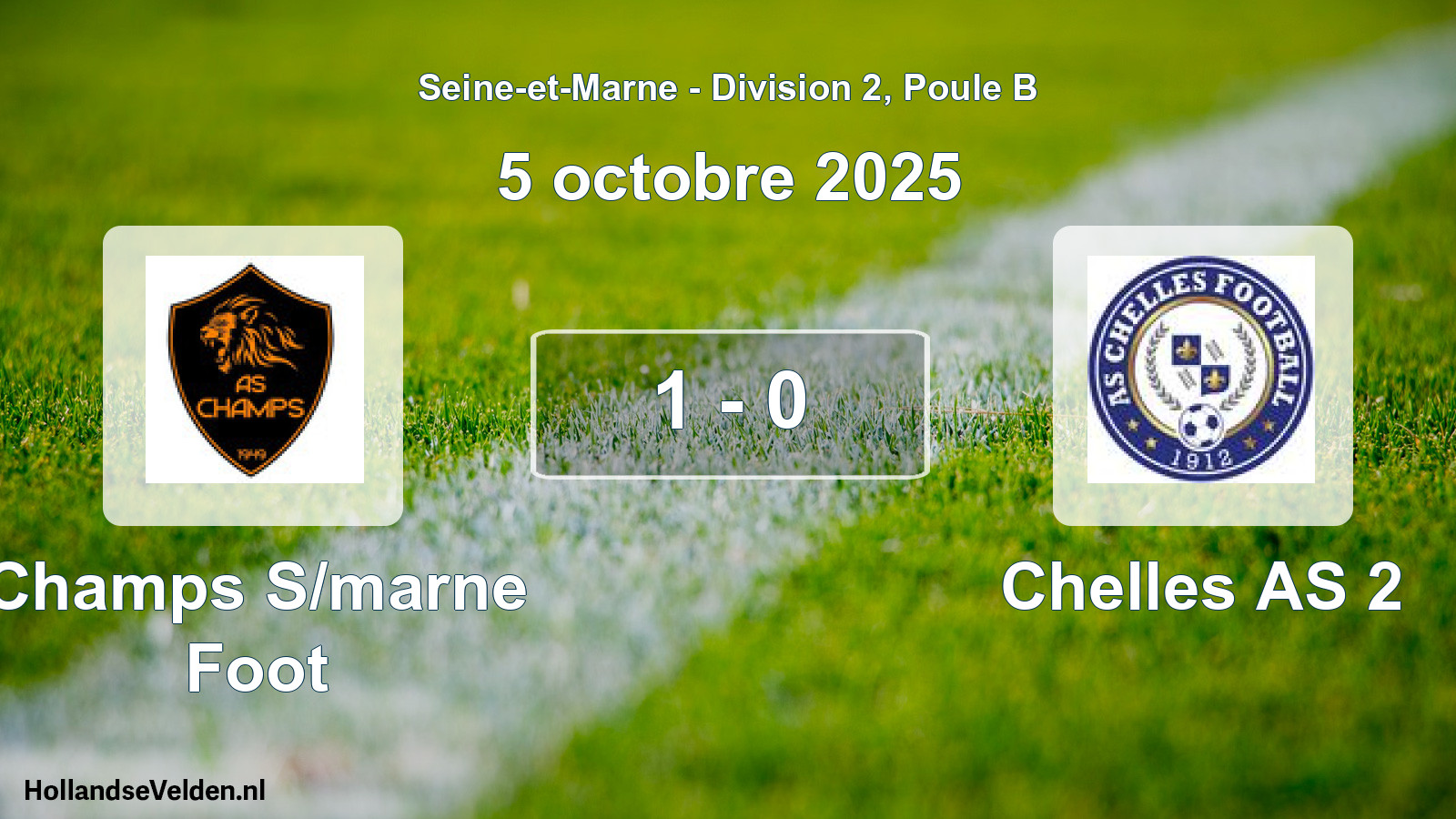 Match joué: Champs S/marne Foot - Chelles AS 2 1 - 0 (5 octobre 2025)