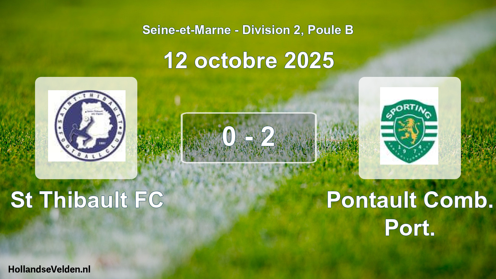Match joué: St Thibault FC - Pontault Comb. Port. 0 - 2 (12 octobre 2025)