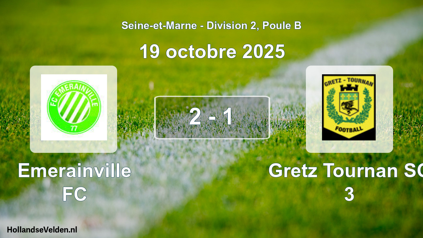 Match joué: Emerainville FC - Gretz Tournan SC 3 2 - 1 (19 octobre 2025)