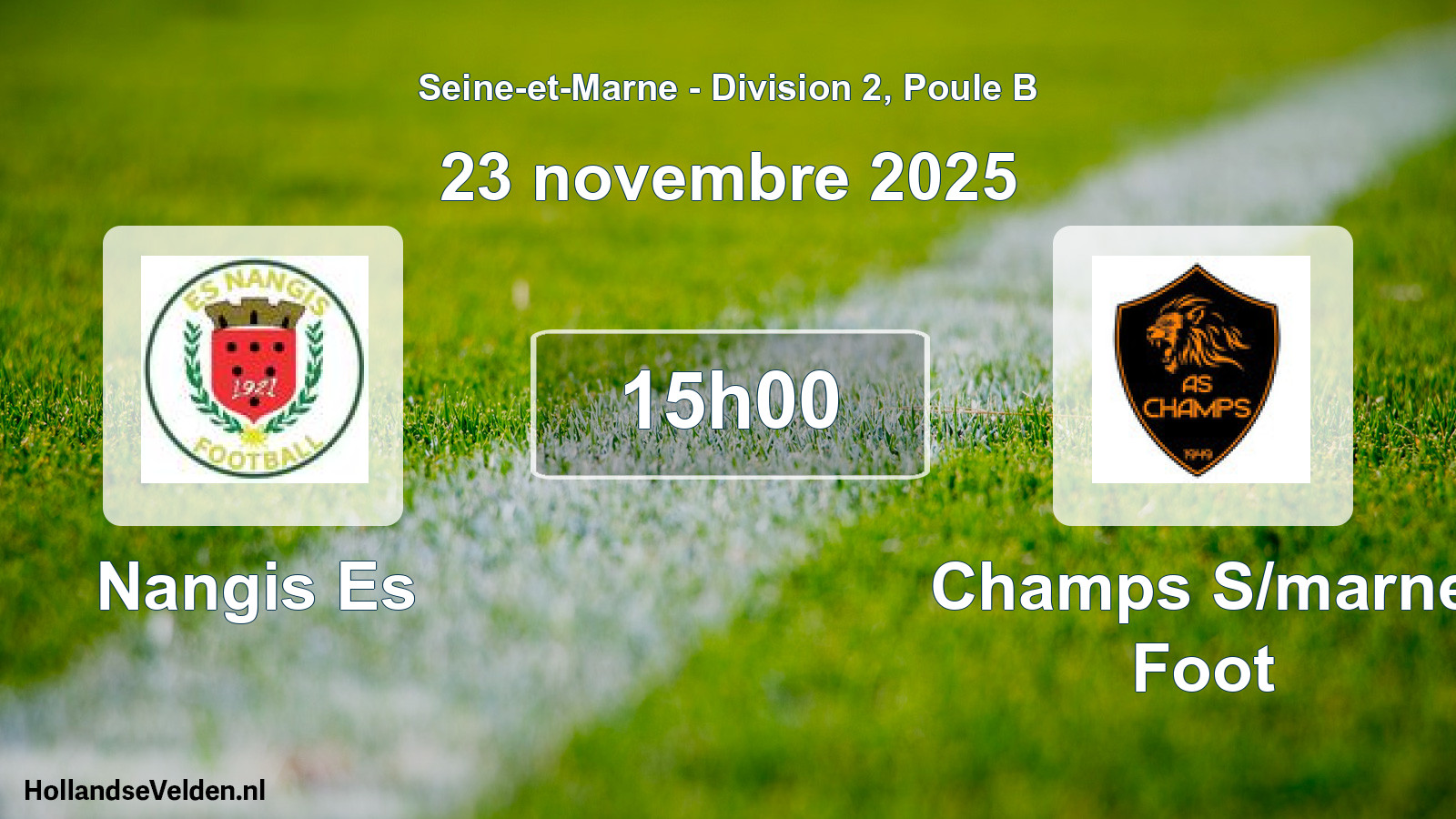 Geplande wedstrijd: Nangis Es - Champs S/marne Foot (23 november 2025)