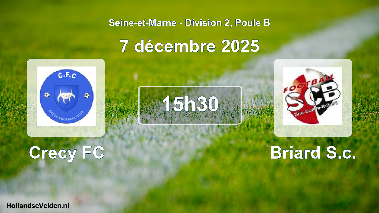 Geplande wedstrijd: Crecy FC - Briard S.c. (7 december 2025)