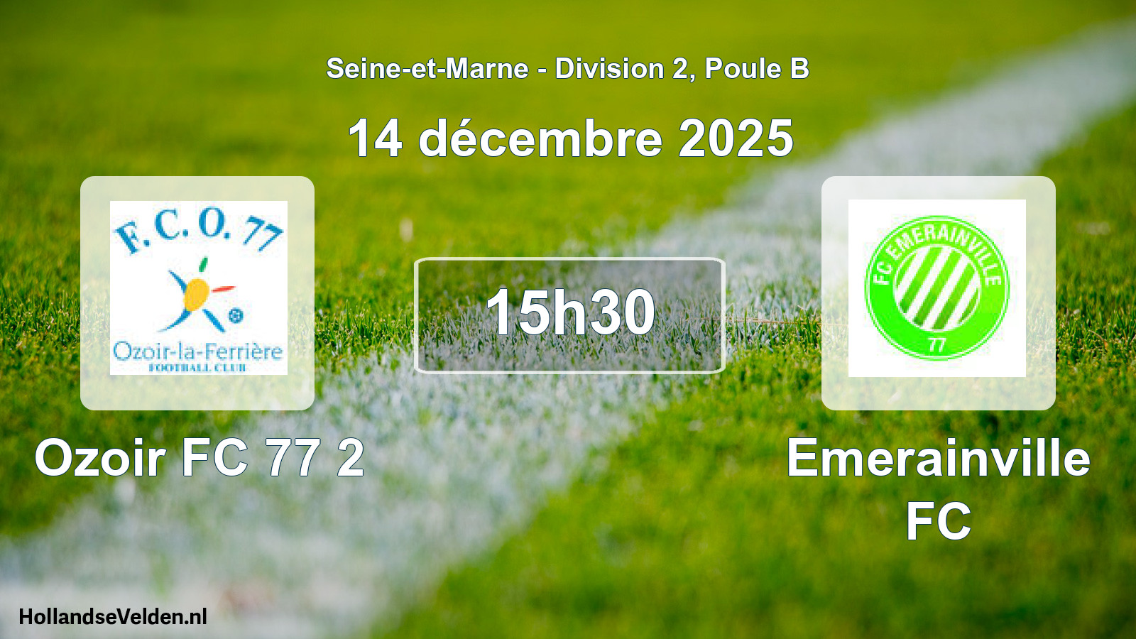 Scheduled Match: Ozoir FC 77 2 - Emerainville FC (14 December 2025)
