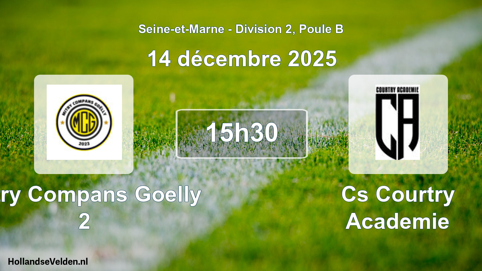 Scheduled Match: Mitry Compans Goelly 2 - Cs Courtry Academie (14 December 2025)