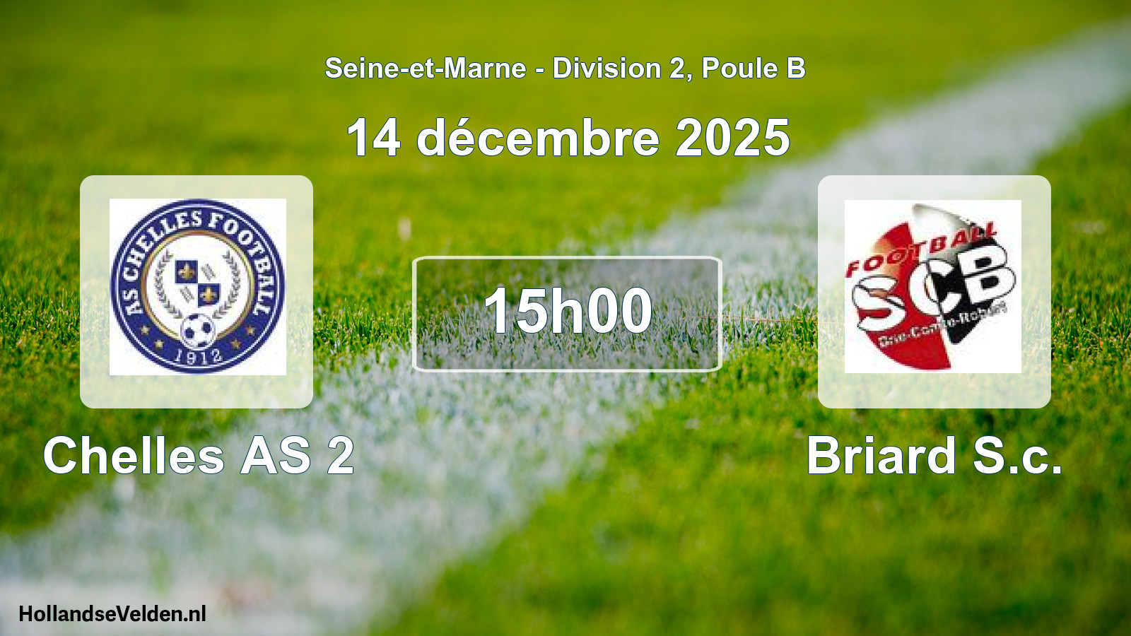 Scheduled Match: Chelles AS 2 - Briard S.c. (14 December 2025)