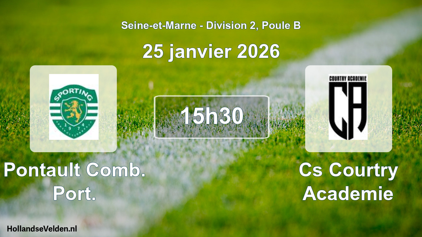 Match programmé: Pontault Comb. Port. - Cs Courtry Academie (25 janvier 2026)