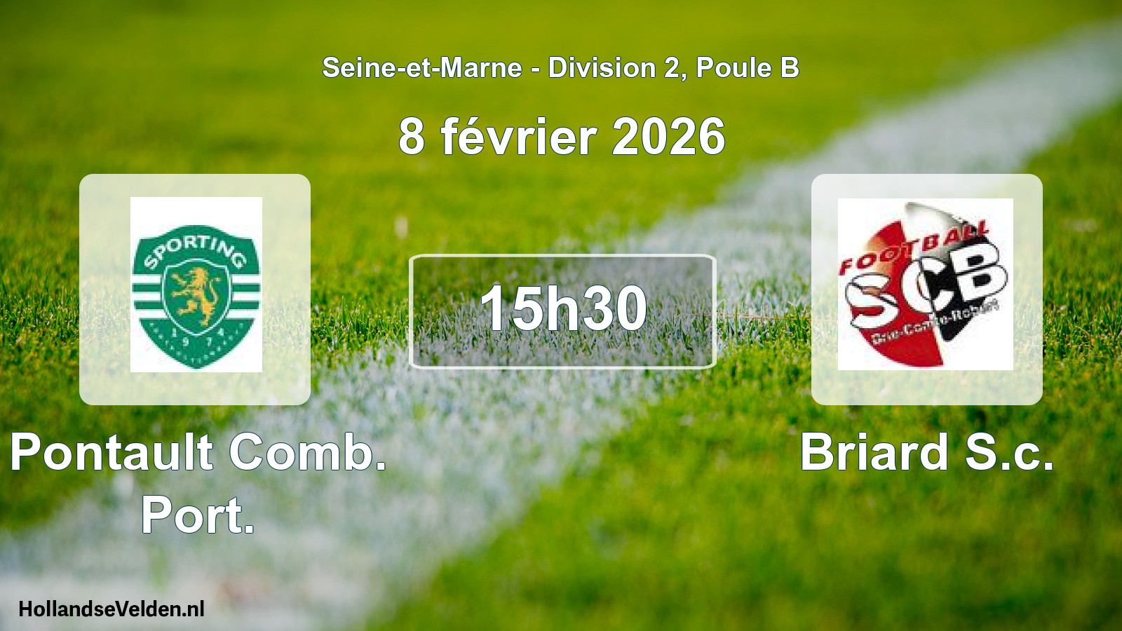 Scheduled Match: Pontault Comb. Port. - Briard S.c. (8 February 2026)