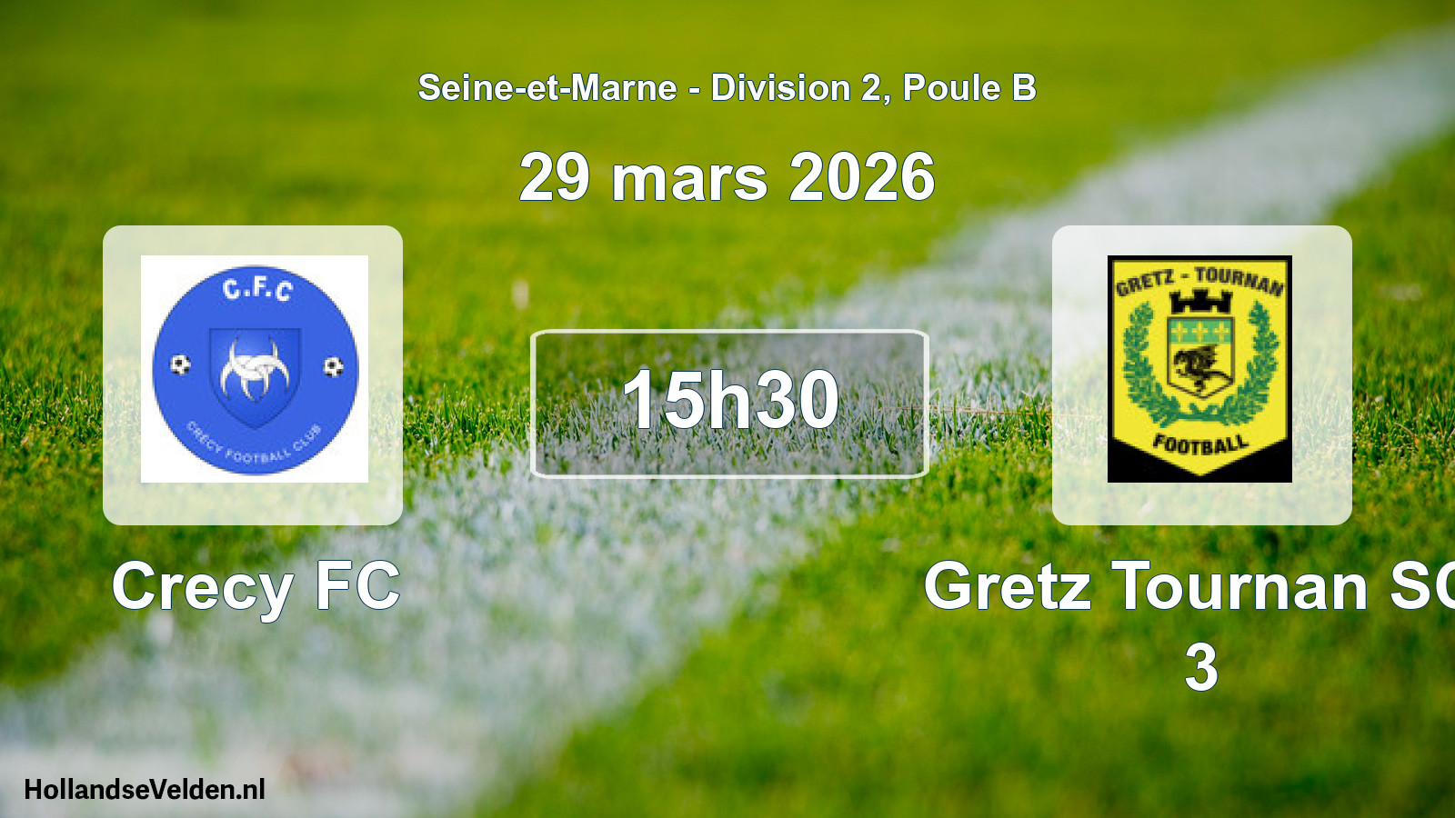 Scheduled Match: Crecy FC - Gretz Tournan SC 3 (29 March 2026)