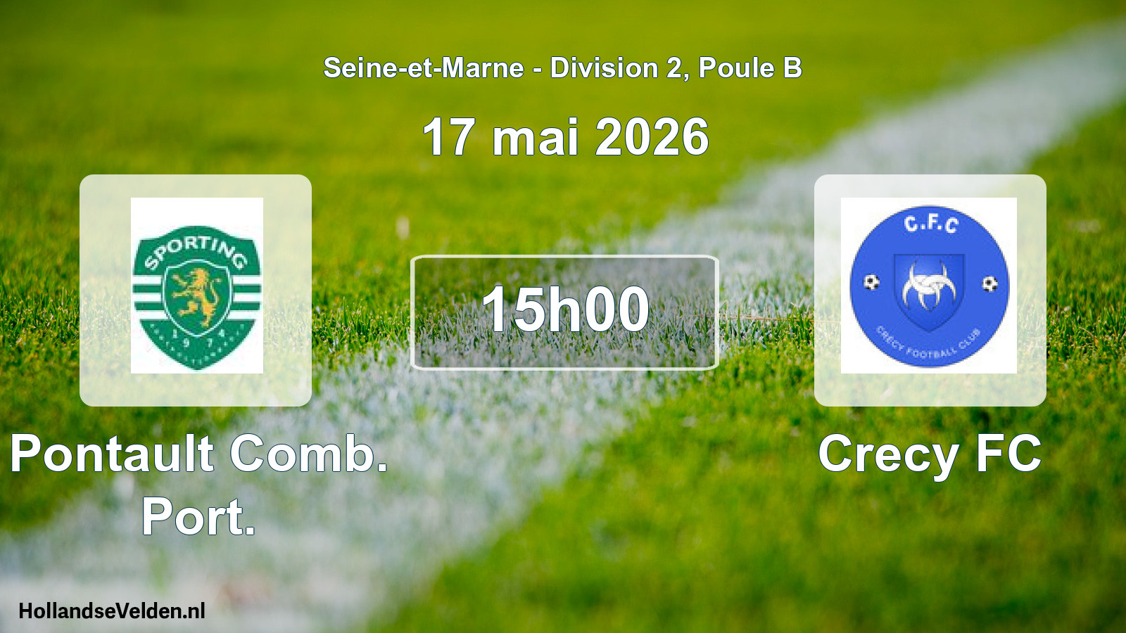 Geplande wedstrijd: Pontault Comb. Port. - Crecy FC (17 mei 2026)