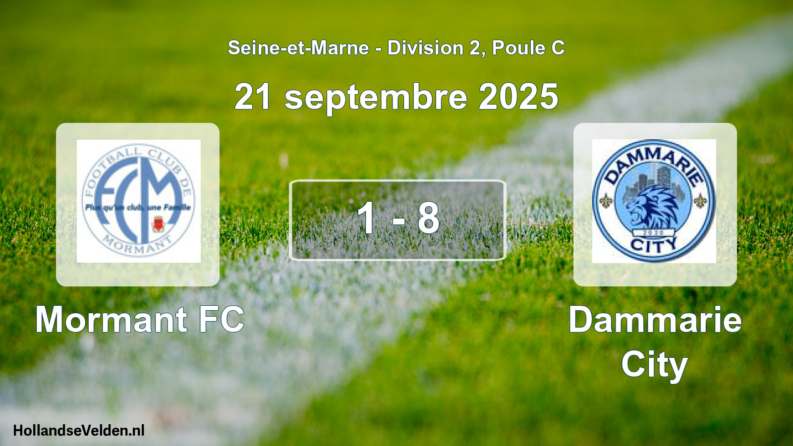 Total number of matches played: Mormant FC - Dammarie City 1 - 8 (21 September 2025)