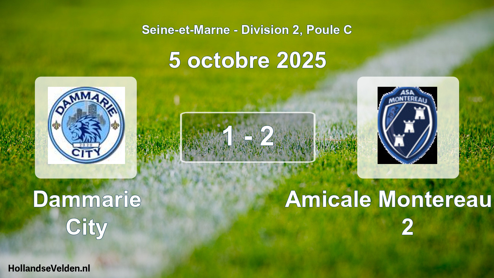 Gespeelde wedstrijd: Dammarie City - Amicale Montereau AS 2 1 - 2 (5 oktober 2025)