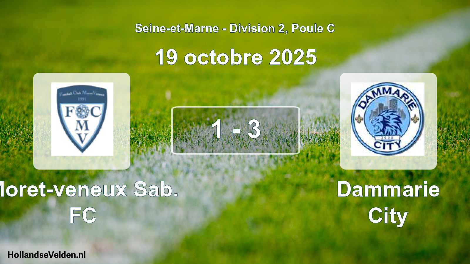Total number of matches played: Moret-veneux Sab. FC - Dammarie City 1 - 3 (19 October 2025)