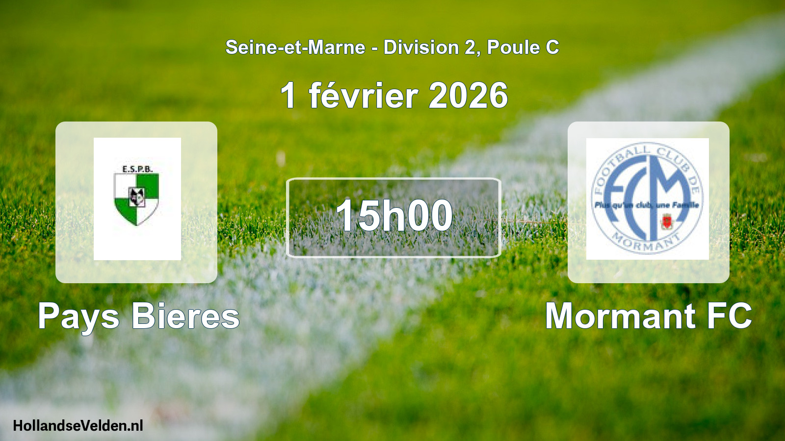 Scheduled Match: Pays Bieres - Mormant FC (1 February 2026)